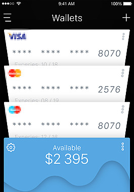 信用卡列表界面移動手機APP界面UI