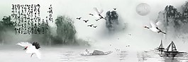 簡約山水裝飾畫
