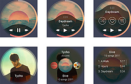 音乐播放器概念设计移动手机APP界面UI