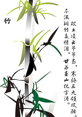 竹子裝飾畫
