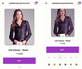 服飾產品詳情移動手機APP界面UI