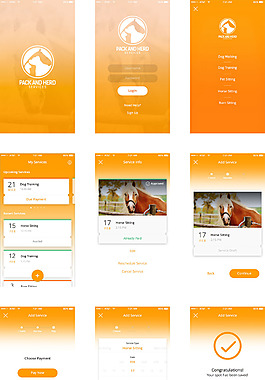 動物保健服務UI移動手機APP界面UI
