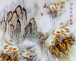 山水風(fēng)景背景墻