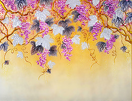 抽象花卉背景墻
