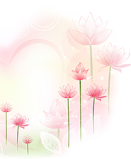 淡雅花卉吊頂圖案