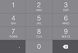黑色數字鍵盤移動手機APP界面UI