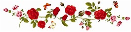 紅色花朵裝飾畫