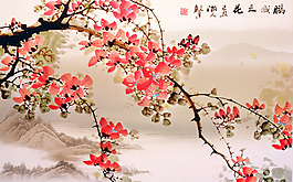梅花裝飾背景墻
