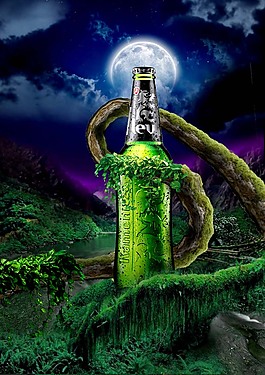 啤酒廣告合成