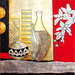 彩绘花瓶装饰画