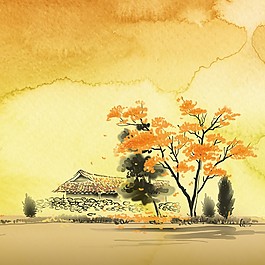 秋天風(fēng)景裝飾畫