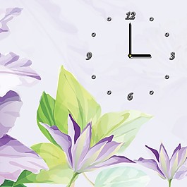 花朵時(shí)鐘裝飾畫