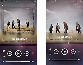 音樂播放器iOS UI移動(dòng)手機(jī)APP界面UI