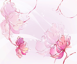 浪漫花卉背景墻