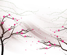 梅花背景墻素材