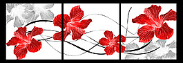 家居三聯(lián)畫素材