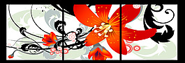 百合花裝飾素材