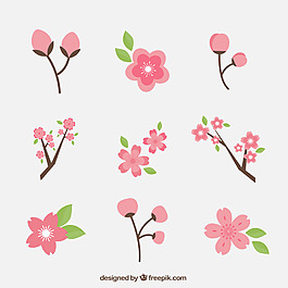 創(chuàng)意粉色桃花素材