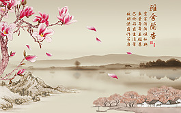 花卉風(fēng)景裝飾背景墻