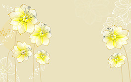 簡(jiǎn)約花卉裝飾背景墻