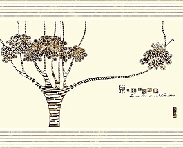 抽象樹(shù)木背景墻