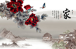 花卉背景墻