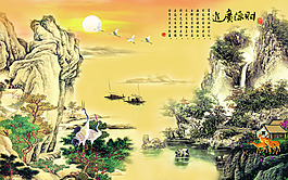 中式風(fēng)景裝飾背景墻