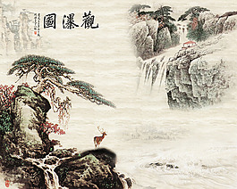 中式風(fēng)景背景墻