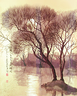 抽象樹木裝飾畫