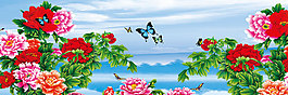 花開富貴裝飾畫