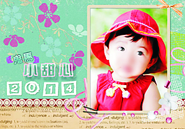 花卉卡通素材相冊模板