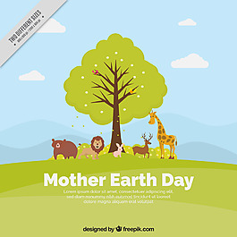植樹節地球日公益素材