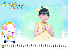 蓝色儿童相册模板