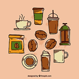 咖啡咖啡杯元素