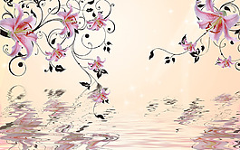 花卉裝飾背景墻