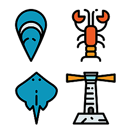 海洋生物icon圖標