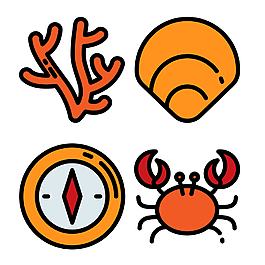海洋生物icon圖標