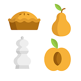 簡(jiǎn)約美食icon圖標(biāo)