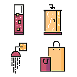 酒店手繪icon圖標(biāo)