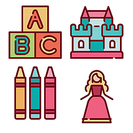 可愛嬰兒用品icon圖標(biāo)