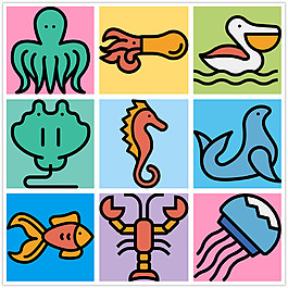 精美海洋生物icon圖標