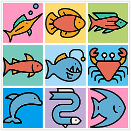 魚類icon圖標