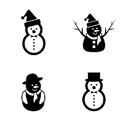 手绘血雪人icon图标