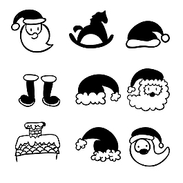 手繪涂鴉圣誕節(jié)icon圖標