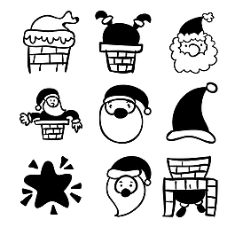 涂鴉圣誕節(jié)icon圖標