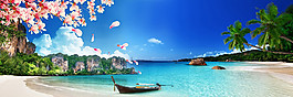 海灘風(fēng)景裝飾畫
