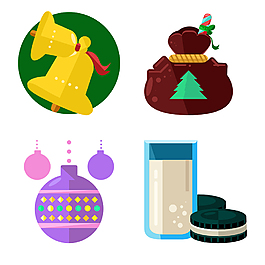 立體圣誕節(jié)icon圖標(biāo)