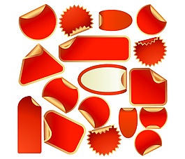 紅色立體促銷(xiāo)標(biāo)簽
