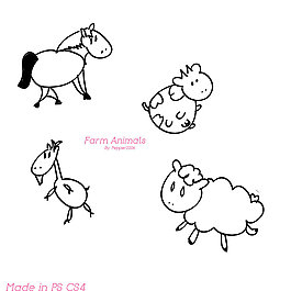 農(nóng)場(chǎng)動(dòng)物的刷子