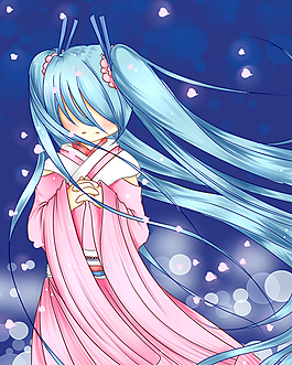 初音未来的冬天的晚上
